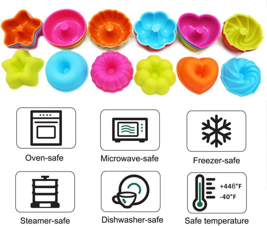 DOCOSS Silicone Muffin Mould Set